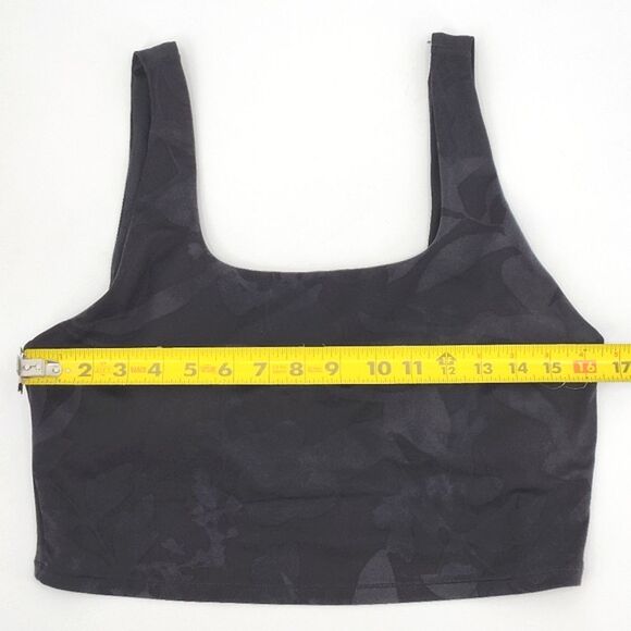All in Motion Built-in Bra Support Cropped Tank Womens Extra Large XL Black Camo - Picture 7 of 8